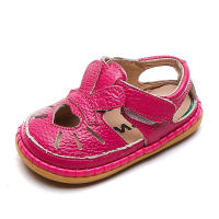 Sandalias De Verano Para Bebés Niñas Cuero Genuino Anticolisión Zapatos Infantiles Princesa Para Niños Playa Transpirables Talla True Fit Con Cierre De Correa - details 19