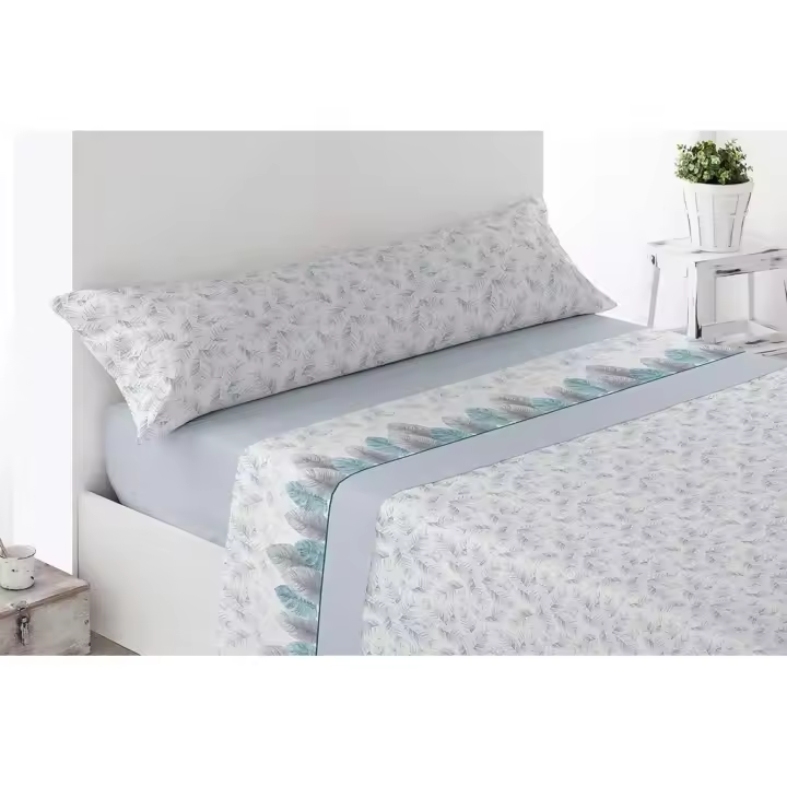 JUEGO DE SABANAS TELA TUDELA GRIS MIRACLE HOME 105 CM - 1