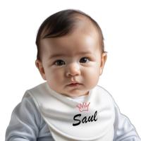Babero de tela único. Babero para bebé con el nombre que elijas. Escoge el diseño que más te encante. Un regalo especial y original. - details 4