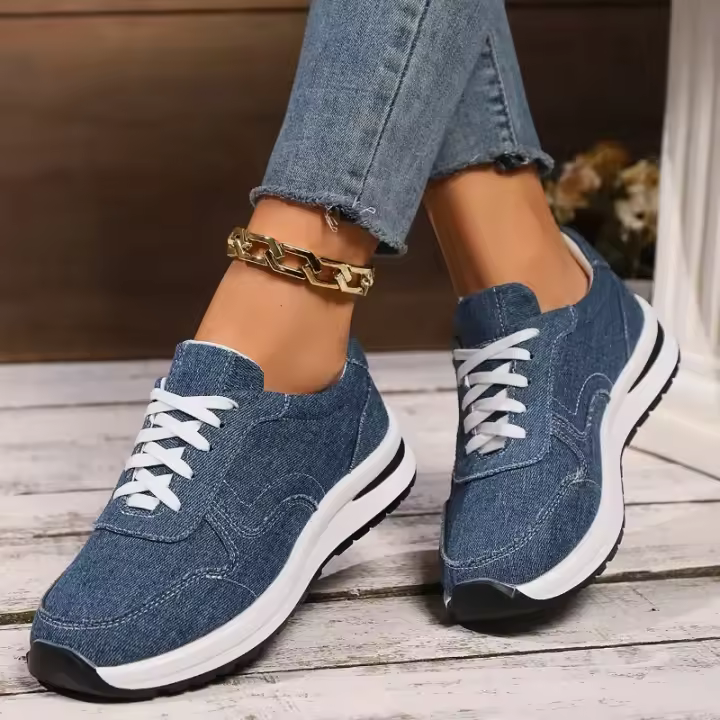Zapatillas De Lona Para Mujer 2024 Moda Sin Cordones Suela Baja Color Sólido Casual Zapatos Vulcánicos Talla Grande Zapatillas Mujer - 1