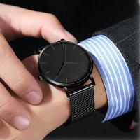 DEYROS Reloj De Cuarzo Para Hombre Estilo Casual Sencillo Y Elegante Set De 4 Piezas Color Negro Regalo Ideal Para Cumpleaños - details 5