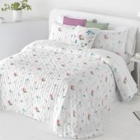 Colcha bouti reversible Fundeco Astoria de primavera-verano, incluye cojines de regalo - 100 gr - Hecha en España - details 4
