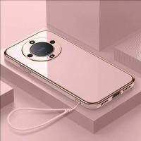 Funda De Lujo Para Honor Magic6 Lite X9A X9B Cubierta Trasera Antigolpes Cuadrada Platinada Compatible Con Honor Magic5 Lite - details 6