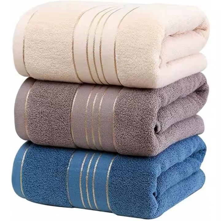 3 Toallas de baño Toalla de baño 100% algodón, tamaño Grande, Suave, Lujosa y Muy absorbente, para Sauna, Ducha, natación, baño - 1