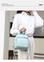 Nueva mochila para mujer, de color liso, pequeña, estilo coreano, a la moda, multiusos - details 8