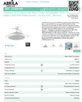 FABRILAMP Ventilador Dc Escorpion 59w Blanco 3aspas desplegables 107d Grande 6980lm 3000-4000-6000k Remoto+ Temporizador+ Memoria Incluye mando a distancia y dos tijas de 10 y 25 centímetro Productos originales calidad de confianza - details 1