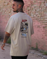 XIVNeoclassic Co. Camiseta Hombre Oversize Beige XIVNeoclassic ALTER&EGO AGED Tejido de Calidad - details 4