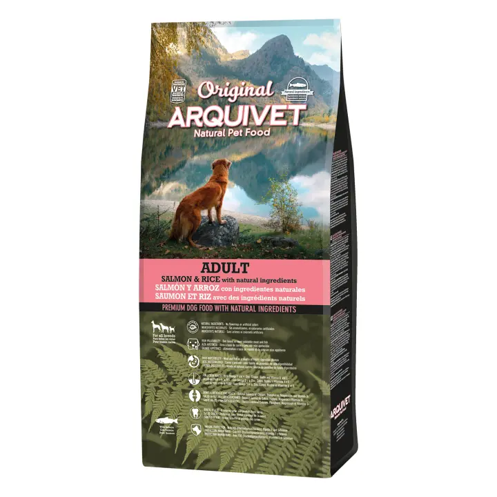 Arquivet-Original - Adult - Pienso para perros adultos de todo tipo de razas - Salmón y arroz - 12 kg - 1