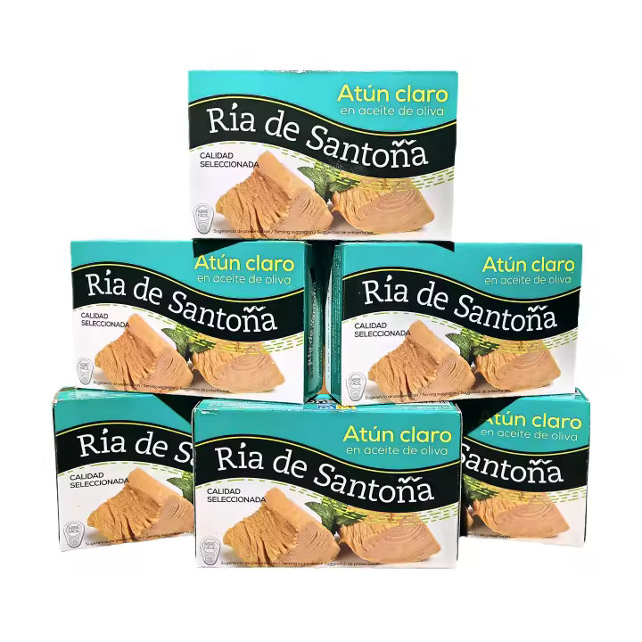 Atún claro en aceite de oliva pack 6 unidades. Ria de santoña - 1
