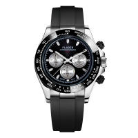 Reloj De Pulsera Masculino PLADEN Con Cronógrafo Resistente Al Agua Y Luminoso Correa De Goma Estilo Clásico De Negocios Para Caballeros - details 3