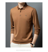 Camisa Polo De Larga Manga Para Hombre Marca De Lujo Algodón De Seda Con Estampado De Letras Casual Negocios Primavera Otoño - details 21