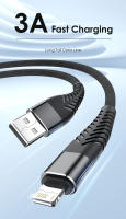 Cable USB De Carga Rápida Para iPhone 14 13 12 11 pro Max X XR 6 7 8 plus SE Apple iPad Compatible Con Nephy 3A Corriente Malla 3m - details 0