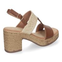 Sandalia de Verano para Mujer, con Tacón Estilizado y Detalles Elegantes color camel - details 2