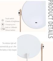 Linterna recargable, lámpara portátil plegable con 3 niveles de brillo, interruptor táctil recargable ajustable de 360° para baño, pasillo, escaleras, dormitorio, cocina - details 5