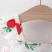 Vestido De Verano Para Niñas 0-3 Años Estilo Casual Con Volante Y Diseño De Pears Florido Manga Corta Tipo Halter Longitud De Pierna Vestido De Mujer - details 23