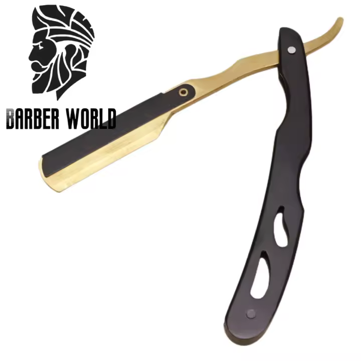 Cuchillo De Afeitar Manual Para Hombres Cuchillo De Afeitar Al Acero Inoxidable Con Soporte De Afeitado Profesional Cuchilla Recta Para Barba Y Peluca - 1
