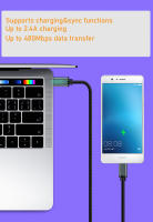 Cable De Carga Y Sincronización Braided USB C a Micro USB OTG Tipo C a Micro USB Para Samsung Xiaomi Huawei 2.4A Braid - details 2