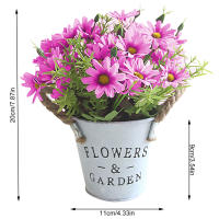 Maceta De Flores Artificiales Estilo Vintage Para Decoración De Oficina Y Hogar Rosa Roja Flor Artificial Potted Plant - details 18