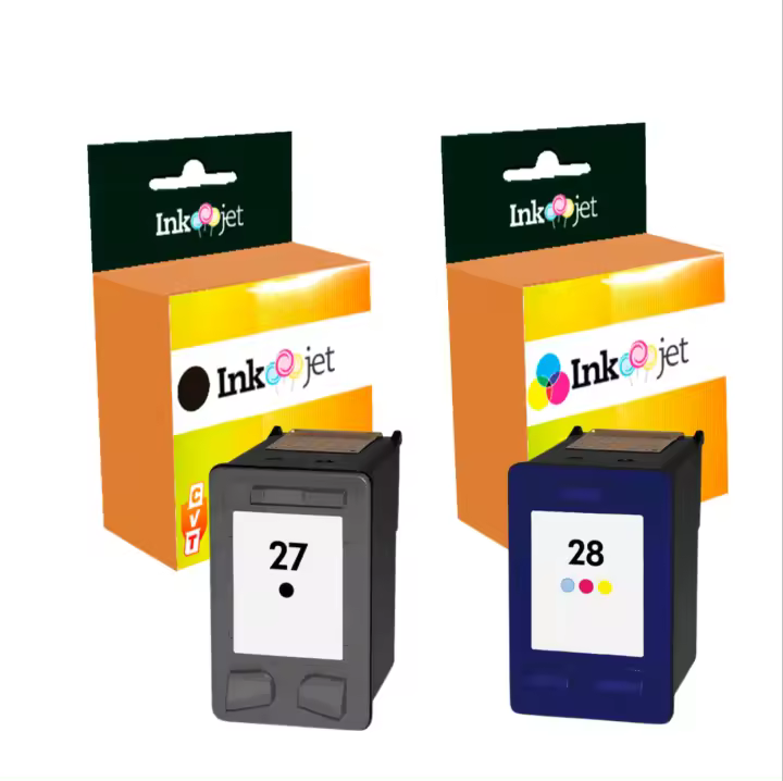 Cartuchos de Tinta HP 27 Negro y HP 28 Tricolor Compatibles de Alta Calidad - 1