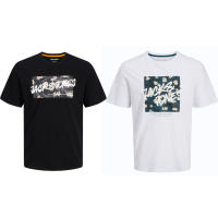 Jack & Jones Hombre Pack 2 Camisetas de Algodón NEW 25 JJHAWAII SHAPE TEE SS CREW Moda Casual Informal REF 269324 - details 1