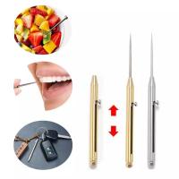 Herramienta Portátil De Acero De Titanio Ajustable Con Llavero Punzón De Agujero Para Shisha Y Toallitas De Papel Con Palillo De Dientes Y Fruta - details 1