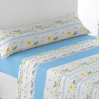 Juego de sábanas ligero Pack de 2 o Individual , suave, fresco. Infantil, Rosa, Azul, Juego de Cama 100% Microfibra tacto Satén. Cama de 90, Bailarina, Unicornio, Animales. Primavera, Verano. Dormitorio Elegante, Alegre, Colorido,Luz. Niño y Niña - 1