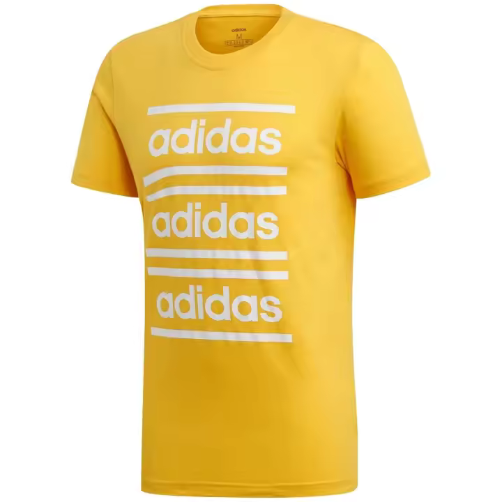 Camiseta de Manga Corta Adidas  para hombre en color amarillo - 1