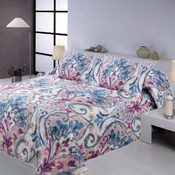 4SWISS Colcha Bouti WISSHOME MODELO TIBER Primavera-Verano Estampado Alegre - 1