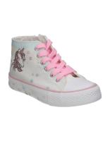 BUBBLE | Lonas Bubble para niña – Zapatillas altas color blanco – Zapatillas con unicornio – Calzado con cordones y cierre de cremallera – Casual – Zapatillas Altas de Alta Calidad – Modelo J5007 - details 1