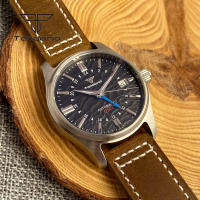 Reloj Automático Tandorio NH34 Para Hombres 39mm GMT Pilot Diversión AR Cristal De Zafiro Fecha Resistente Al Agua 20BAR Moda Relojes De Pulsera De Acero Inoxidable - details 7