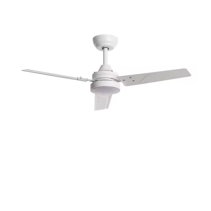 TECHBREY - Ventilador de Techo Silencioso Vacker | Motor DC 40W | Luz LED 15W 1500 lm | 6 Velocidades | Modo Verano/Invierno | Resistente al Agua IP44 | Control Remoto, Metal, Blanco - 1