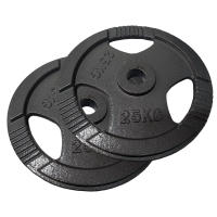 OZIO FITNESS 2 Discos de Pesas 25 kg 50 mm de 3 agarres Hierro Fitness - details 0