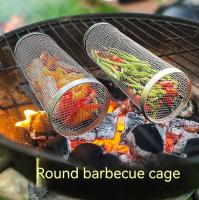 Cesta De Barbacoa De Acero Inoxidable Para Camping Al Aire Libre Y Parrilla Portátil Con Malla De Hierro Fundido Para Hornear Alimentos Fácilmente - details 6