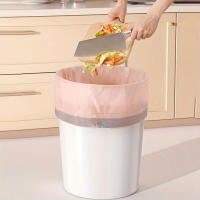 Bolsa De Basura Con Cordón De Polietileno Super Gruesa Y Duradera 100 Piezas Multifuncional Para Uso Doméstico - details 1