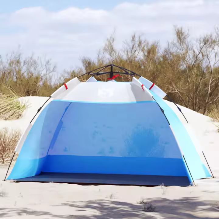 vidaXL Tienda de playa 2 personas impermeable apertura rápida azul - 1