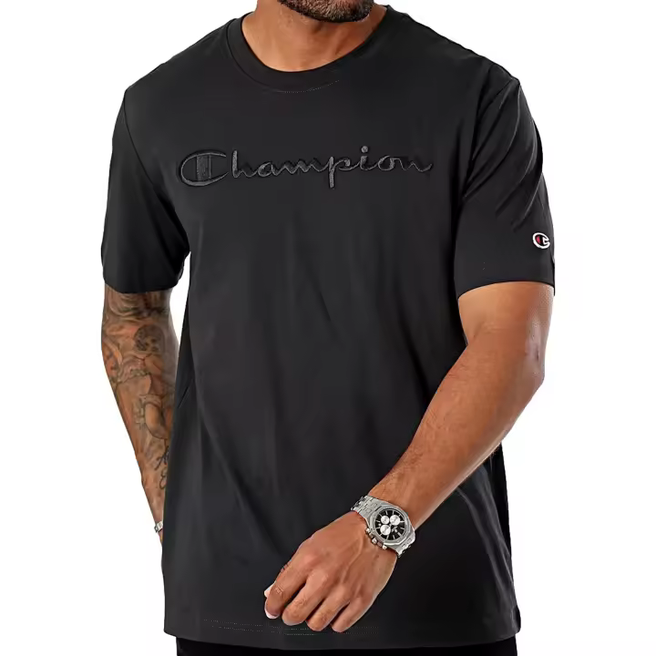 Camiseta Champion Antracita Embroidered Big Logo Tee - 1
