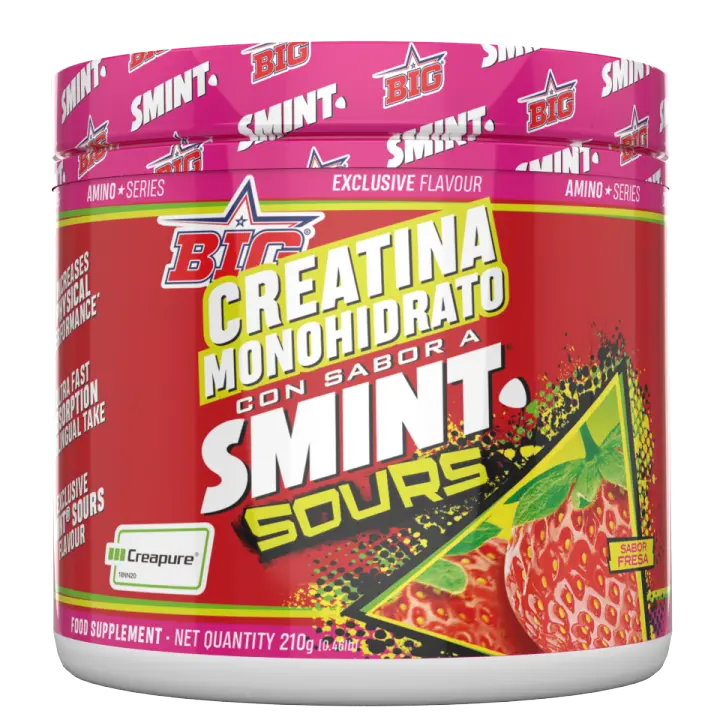 CREATINA CREAPURE SMINT (210G) FRESA - Big  Delicioso sabor  Sin azúcar - 1