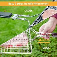 Cesta De Asado En Acero Inoxidable Con Sello Antideslizante Para Carne Y Vegetales Herramienta De Barbecue Resistente Al Calor Fácil De Limpiar Para Picnics Y Fiestas - details 7