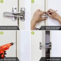 Cadena De Puerta Antirrobo Para Hogar Y Hotel Cerradura De Barra Para Puerta Con Latch Seguridad U Swing Front Door Material Aleación De Zinc - details 4