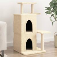 vidaXL Rascador para Gatos con Postes de Sisal Árbol Torre Gatitos Color Crema,  Gris claro,  Gris oscuro y mas - details 0