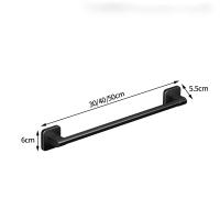 Soporte Para Toalla De Baño Self-Adhesivo Blanco Y Negro Sin Perforar Instalación Sencilla Material Plástico Y Aleación De Aluminio - details 7