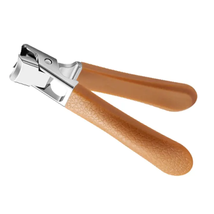 Cortaúñas/Cortaúñas/Apertura de mandíbula antiancha/Cortaúñas de mango largo Cortaúñas para uñas gruesas para personas mayores Hombres Mujeres Caqui - 1