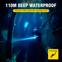 BORUiT Linterna De Buceo LED 2000LM P50 IPX8 Impermeable 100M Luz Súper Brillante Para Pesca Submarina Y Diversión Submarina - details 2