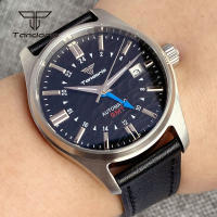 Reloj Automático Tandorio NH34 Para Hombres 39mm GMT Pilot Diversión AR Cristal De Zafiro Fecha Resistente Al Agua 20BAR Moda Relojes De Pulsera De Acero Inoxidable - details 36