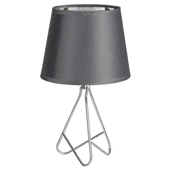 Lampara Mesa Metal Cromado E14 Tela Estilo Industrial BLANKA  RABALUX - 1