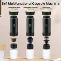 Máquina de café Espresso portátil eléctrica inalámbrica 3 en 1 para coche y hogar, cafetera de Camping, cafetera de viaje para cápsulas en polvo - details 15