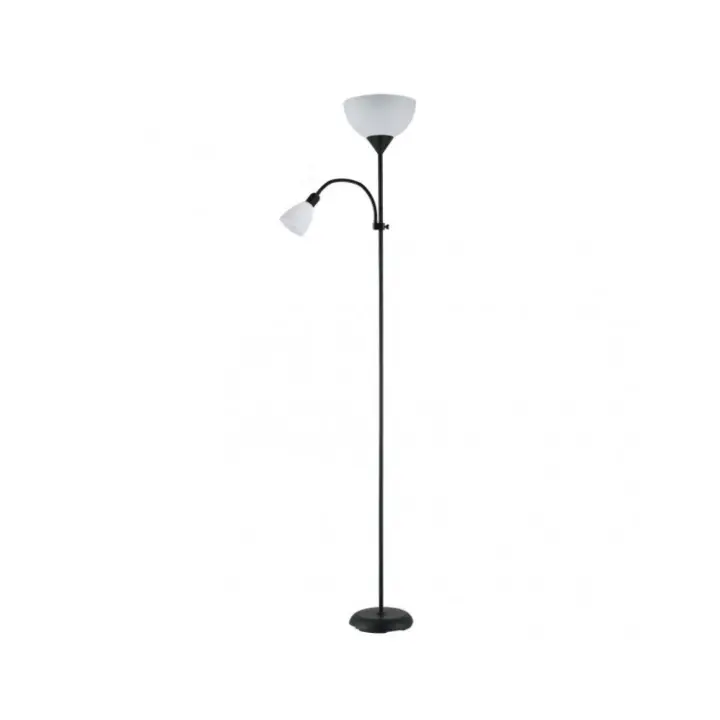 Pie De Salon Rigel 1xe27+1xe14 C/lector Negro 180x34x25,5 Cm - 1