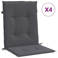 vidaXL Cojín silla jardín respaldo bajo 4 uds tela Oxford Color Antracita,  Azul,  Verde y mas Cojín Decorativo de Asiento Cojines de muebles de salon - details 4