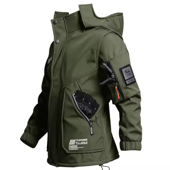 Chaqueta De Algodón Grueso Invierno Para Hombres Y Mujeres Impermeable Y Aislante Conjunto De Dos Piezas Para Actividades Al Aire Libre Y Ciclismo - 1