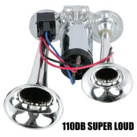 Bocina De Coche Universal 110db 24V 12V Bocina De Tono Dual Compresor De Trumpet Accesorios Para Autotruck Motocicleta Barco Remolque Camión - details 8